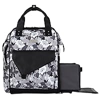 Baby Brezza Lucia Baby Diaper Bag Backpack and Tote – Carry How You Choose – Spacious but Compact Design with 12 Pockets and Slide Out Diaper Caddy, Floral