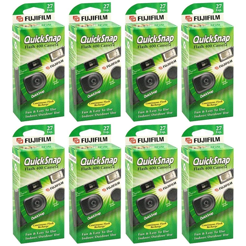 Fujifilm Quicksnap Flash 400 Single-Use Camera with Flash, Pack of 8