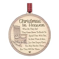 Cardinal Memorial Ornaments, Perfect Remembrance and Sympathy Gift, Christmas Decorations by Woodlander Workshop (Christmas in Heaven - Printed)
