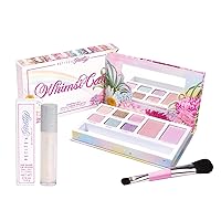 Petite 'N Pretty - WhimsiCali Eyeshadow & Cheek Makeup Palette and 10K Shine Lip Gloss Duo – Natural & Non-Toxic Face Makeup for Kids, Children, Tweens and Teens