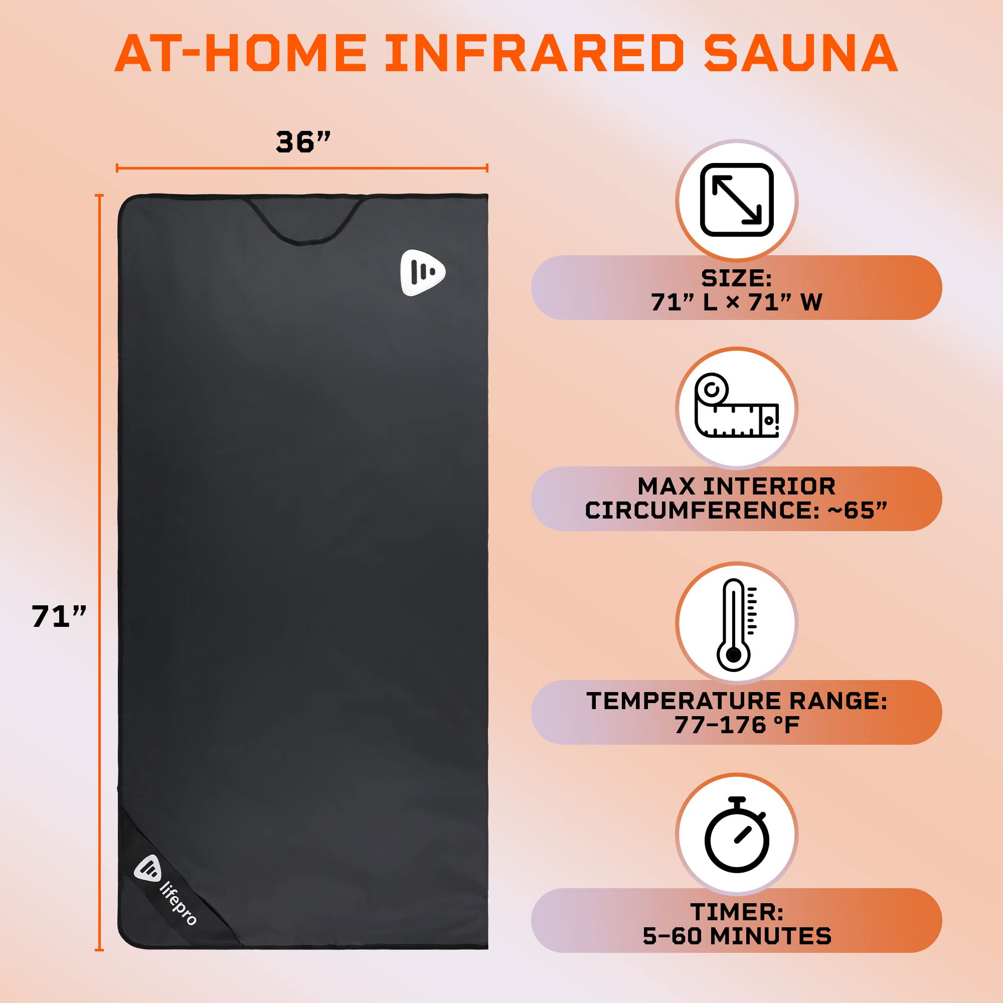 Mua LifePro Far Infrared Sauna Blanket - Portable Infrared Sauna for Home  Relaxation - Sauna Blanket - Infrared Blanket Sauna with 77–176 °F Temp  Range (Rejuvawrap) trên Amazon Mỹ chính hãng 2023 | Giaonhan247