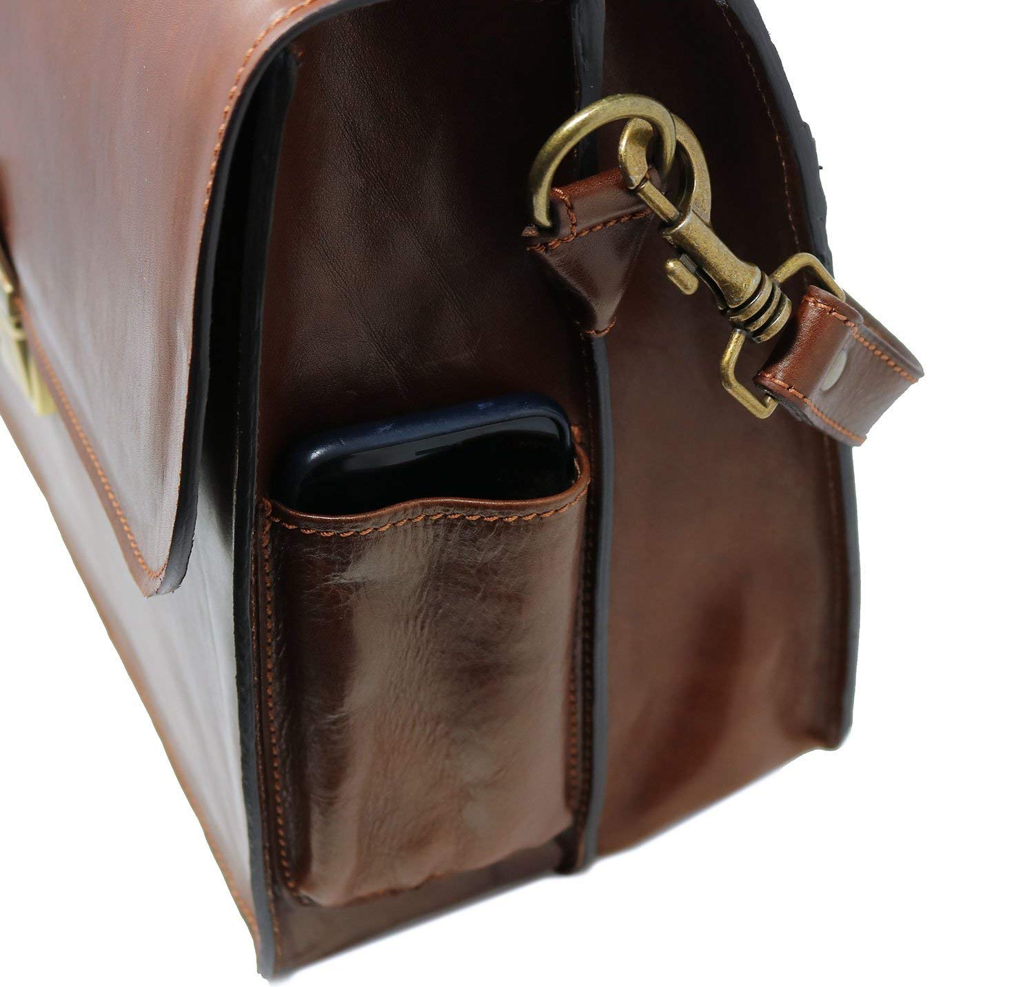 Floto Duomo Full Grain Leather Briefcase Attache Lawyer Business Case