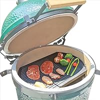 Cast Iron Plate Setter for Large Big Green Egg, Cooking Heat Deflector,Pizza Stone for Kamado Joe Classic Ⅰ&Ⅱ&Ⅲ or Other 18