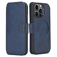 ZIFENGX- Wallet Case for iPhone 15 Pro Max/15 Plus/15 Pro/15, Folio Leather Cover Ultra -Thin and Light Protective Magnetic Wireless Charging (15Plus,Blue)