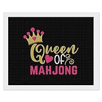 Mahjong Queen Diamond DIY Painting Kits for Adults Round Drill 5D Number Picture Home Wall Art