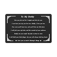 New Dad Gifts Daddy to Be Gifts - New Dad Wallet Insert Card Gifts from Wife First Father Valentines Christmas Day Gifts for Daddy First Time Father Pregnancy Announcement Gifts