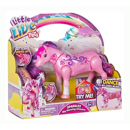 Little Live Pets - Sparkles My Dancing Interactive Unicorn | Dances & Lights to Music - Engaging Fun - Batteries Included | For Ages 5+