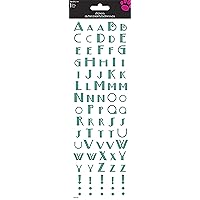 Sandylion SB4X12CL Alphabet Retro - Teal 4x12 Tall Sticker - Clear