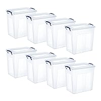 Superio Clear Storage Bins with Lids, 12 Quart BPA Free Plastic Containers, Transparent Boxes for Organizing, Stackable Crates, Organizer Totes for Home, Office, School, and Dorm