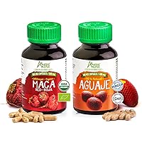 Red Maca Root and Aguaje Capsules for Women l Organic Female Health Supplement l Strong Hormone Regulator Pack l Amazon Andes