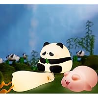 Panda/Duck and Piggy Lamp, LED Squishy Novelty Animal Night Lamp, 3 Level Dimmable Nursery Nightlight for Breastfeeding Toddler Baby Kids Decor, Cool Gifts for Kids