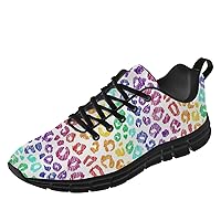 Leopard Print Shoes for Women Men Running Shoes Comfortable Walking Tennis Cheetah Animal Sneakers Gifts for Girl Boy