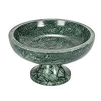 Bloomingville Marble Food Pedestal Bowl, Green