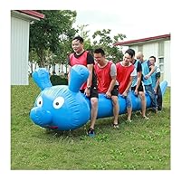Outdoor Field Day Game, Teamwork Lawn Game Equipment, Fun Games Cooperation Team Race Inflatable Dragon Boat, Blue (Color : 6 seats/L-3M)