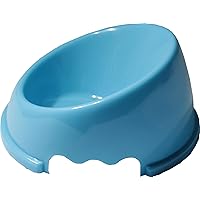 Mess Free Pet Food Dish - Persian Cat Feeding Bowl - Best for Flat Faced Adult Cats - Slanted Large Size, Color Blue