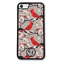 iPhone 8 Plus, Phone Case Compatible with iPhone 8 Plus [5.5 inch] Cherry Tree Cardinals Monogram Monogrammed Personalized IP8P