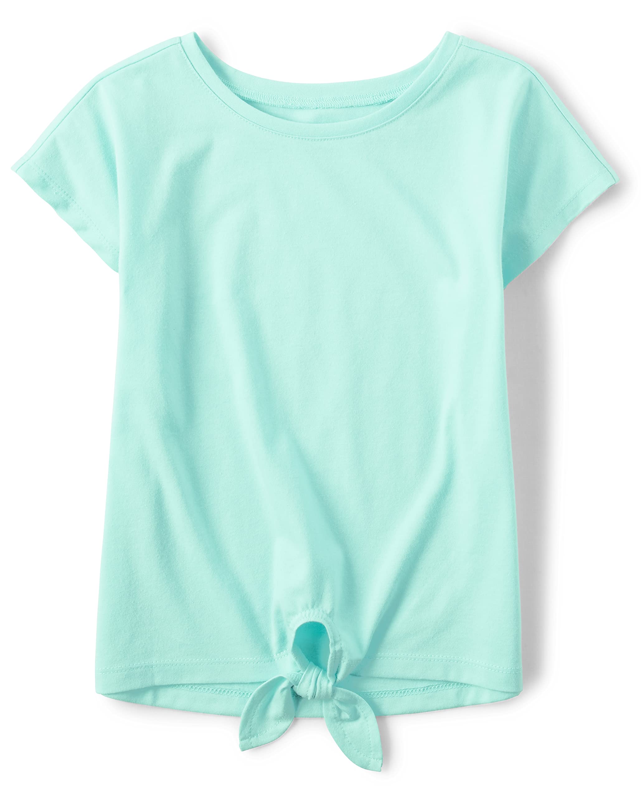 The Children's Place Girls' Short Sleeve Basic Tie Front Top