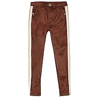 Girl's Faux Suede Skinny Pants in Brown, Sizes 6-14