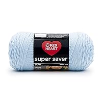 RED HEART Light Blue Super Saver Yarn, 1 Pack