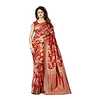 Women's Banarasi Silk Saree Indian Wedding Ethnic Sari & Unstitch Blouse Piece PARI - 37