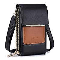 Small Crossbody Bag Cell Phone Purse for Women, Leather Shoulder Bag Wallet Purse with Credit Card Slots