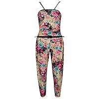 Girls Jumpsuit Kids Floral Leopard Aztec Tribal Print Trendy Playsuit All in One
