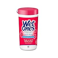 Wet Ones Antibacterial Hand Wipes, Fresh Scent Wipes | Antibacterial Wipes, Hand Sanitizer Wipes, Wet Ones Wipes, 40 ct. Canister