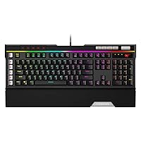 Havit RGB Mechanical Gaming Keyboard LED 120 Keys Ergonomic Detachable Wrist Rest Wired Keyboards Blue Switches Multimedia Volume Control for PC Game