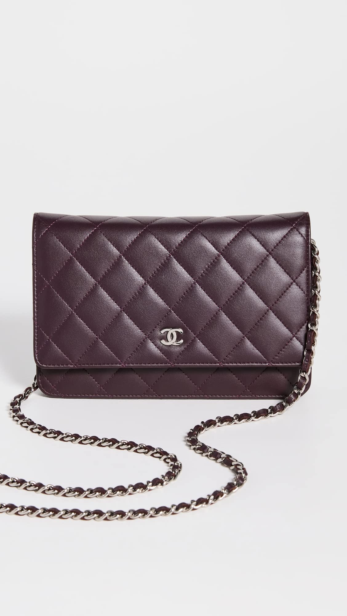 Chanel Classic Wallet On Chain Caviar Purple LGHW