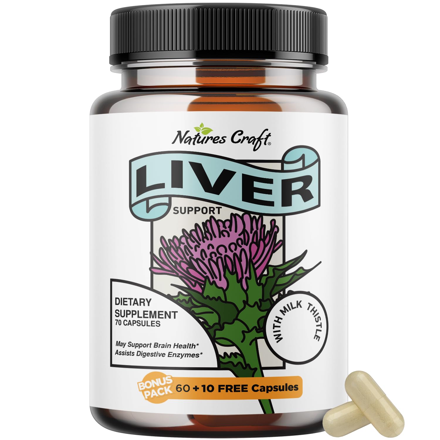 Liver Cleanse Detox & Repair Formula - Herbal Liver Support Supplement with Milk Thistle Dandelion Root Turmeric and Artichoke Extract for Liver Health - Silymarin Milk Thistle Liver Detox 70 Capsules