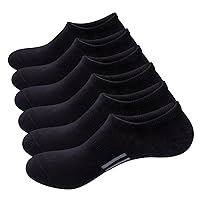 [YUEDGE] Women's Ankle Socks, Summer, Cotton, Invisible Socks, Breathable, Odor Resistant, Anti-slip Foot Cover, Casua, For Women, Black/White, 6 Pairs 8.7 - 11.4 inches (22 - 29 cm)