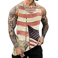 Mens American Flag tee Spandex Tank Tops Mens Black Muscle Shirt Workout Shirts for Men t Shirt for Gym Men