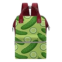 Dill Pickles Diaper Bag Backpack Multifunction Travel Backpack Large Capacity Waterproof Mommy Bag Red-Style