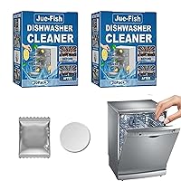 Dishwasher Tablets, Dishwasher Cleaning Tablets Removes Limescale Build Up, Dishwasher Cleaner for Kitchen Tableware Care(2 Box)