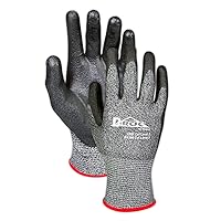 MAGID ROC80T Ultra Light ANSI Cut Level 2 PU Palm Glove, Large, Black, Unisex