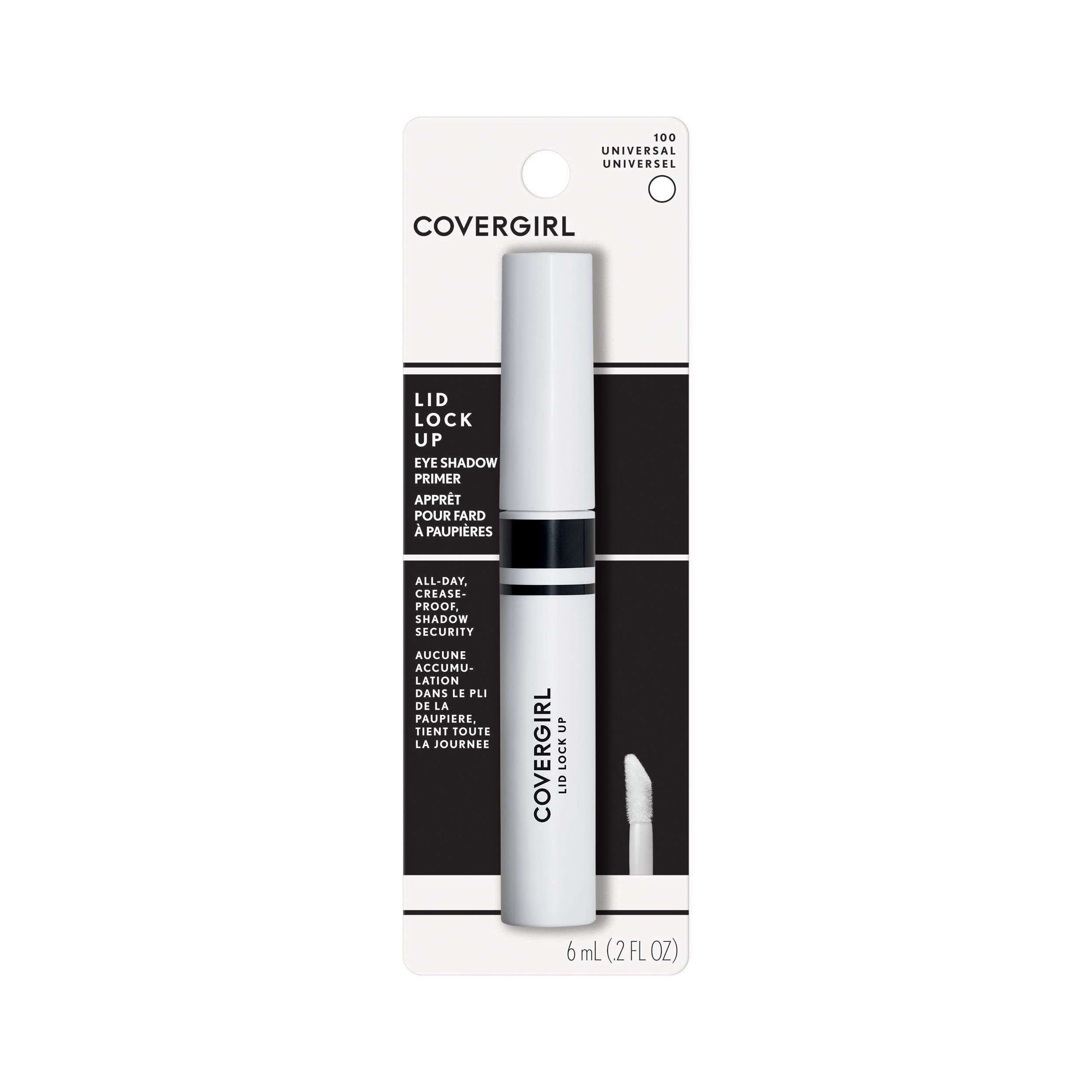 COVERGIRL Lid Lock Up Eyeshadow Primer, Clear, All-Day, Dries Quickly, .06 Pound, Crease-Proof, Shadow Security, Maximizes the Wear and Intensity of Shadow, Preps Lids for All-Day Wear