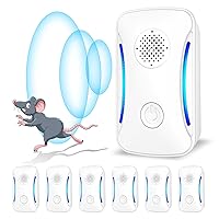 6 Packs Ultrasonic Pest Repeller, Indoor Ultrasonic Repellent for Roach, Rodent, Mouse, Bugs, Mosquito, Mice, Spider, Electronic Plug in Pest Control for Home Kitchen Office Warehouse Hotel
