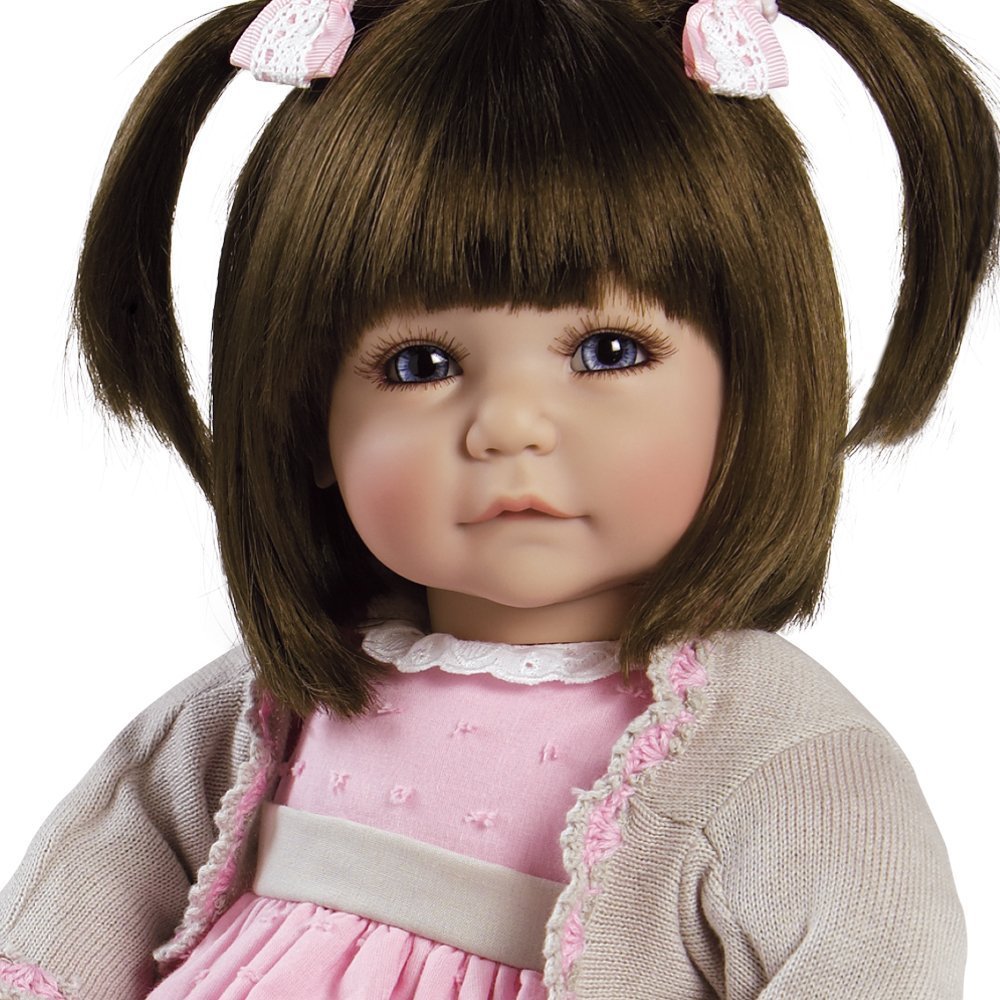 Adora Realistic Baby Doll Sweet Cheeks Toddler Doll - 20 inch, Soft CuddleMe Vinyl, Brown Hair, Blue Eyes