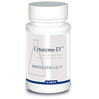 Biotics Research Cytozyme LV Neonatal Liver. Supports Healthy Liver Function and Serum Albumin, Excellent Source of B Vitamins and Iron, SOD, Catalase, Potent Antioxidant 60 Tabs