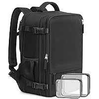 Travel Backpack for Men Women, Large Carry On Backpack, Personal Item Bag Airline Approved, Laptop Backpack 17.3 inch, Business Work Gym Weekender Bag, Black