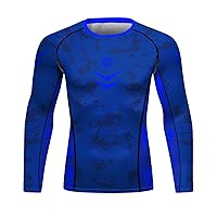 Men's Compression Long Sleeve Slim Fit Athletic Shirt Sports Workouts Running Tee Performance T-Shirt Cool Dry Top