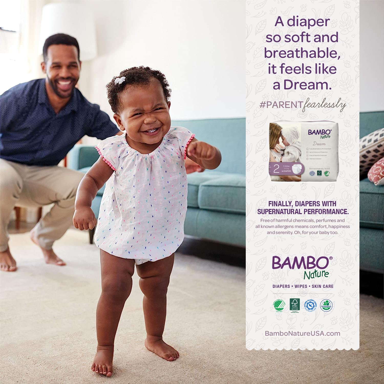 Bambo Nature Premium Baby Diapers (SIZES 0 TO 6 AVAILABLE), Size 4, 162 Count