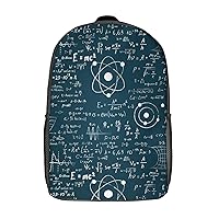 Physical Mathematics Science Formula 17 Inches Unisex Laptop Backpack Lightweight Shoulder Bag Travel Daypack