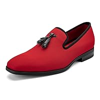 Meijiana Men's Loafers Lightweight Slip-On Moccasins Stylish Dress Shoes Breathable Tassels Loafers