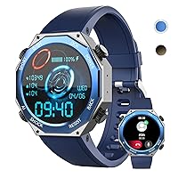 Alpha Gear Military Smart Watches for Men 1.45 AMOLED Tactical Indestructible Smartwatch for iPhone IP69 Waterproof Fitness Tracker with Blood Pressure Heart Rate Monitor/Step Counter/75 Days