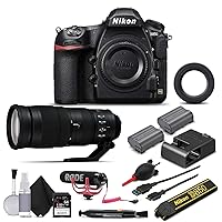Nikon D850 Digital SLR Camera W AF-S FX NIKKOR 200-500mm f/5.6E ED Lens, 64GB Memory Card, Soft Bag, Rode Mic, Extra Battery (International Model) (Renewed)