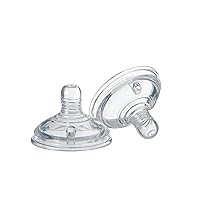 Tommee Tippee Closer to Nature Baby Bottle Nipple Replacement, Level 1 - Slow Flow, 0+ Months (2 Count)