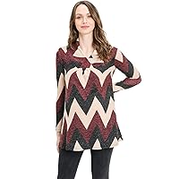 HELLO MIZ Women's Sweater Knit Maternity Long Sleeve Tunic Top