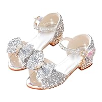 Kid Clog Summer New Soft Bottom Breathable Non Slip High Heel Rhinestone Bow Kids Fashion Princess Toddler Apparel