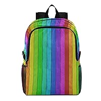 ALAZA Rainbow Colored Wood Lightweight Packable Foldable Travel Backpack